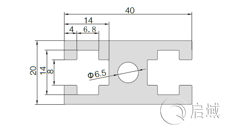 鋁型材 QY-8-2040G.2