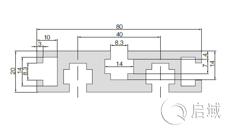鋁型材 QY-8-2080G.2