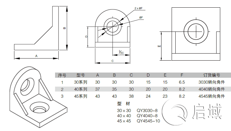 轉向鋁型材角件